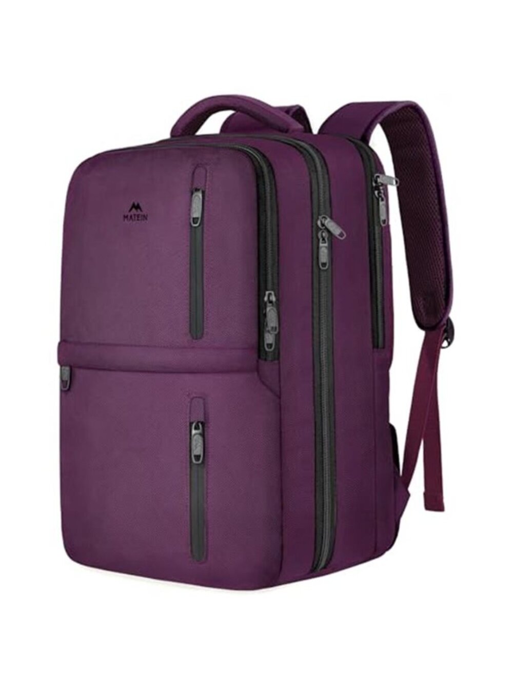 45L Carry On Travel Backpack Womens Laptop Bag Airline Approved Weekender Purple